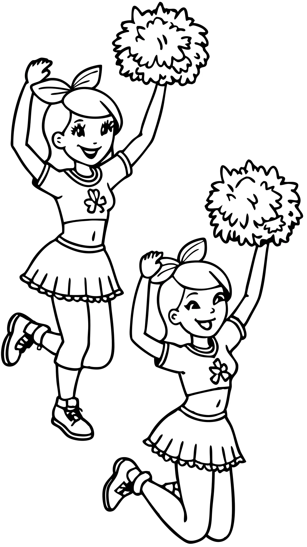 coloriages de cheerleading imprimable